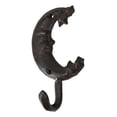 thumbnail image 5 of Pack Of 3 Rustic Cast Iron Celestial Half Crescent Moon And Stars Wall Hooks, 5 of 10
