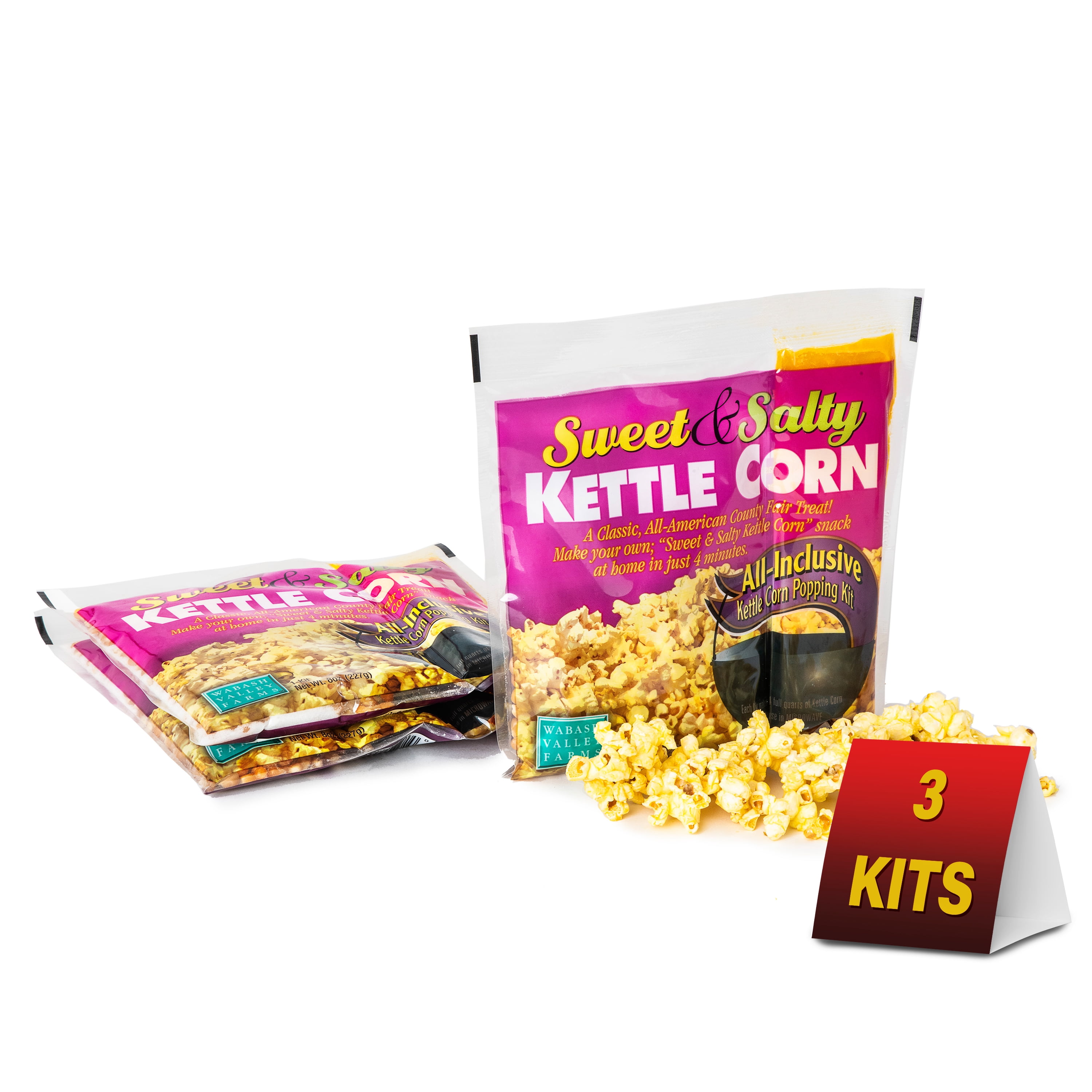 Wabash Valley Farms Kettle Corn Popping Kit - Pack of 3