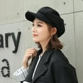 thumbnail image 5 of Dress Choice Women Vintage Newsboy Cabbie Peaked Beret Cap Solid Color Warm Visor Hat Flat Cap for Womens Girls, 5 of 8