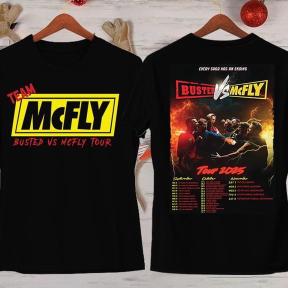 Team McFLY Tshirt, Busted vs McFly party Tshir, Team Tour 2025 T Shirt, Concert Announced Tshirt, Friends Lover Gift,Pop rock Tshirt