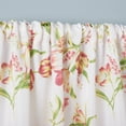 thumbnail image 4 of Estate View™ Printemps Light Filtering Rod Pocket Curtain Panel Pair, 38"x84", Red, 4 of 8