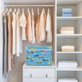 thumbnail image 4 of Yayeee Collapsible Cube Storage Bin with Lid Fabric Closet Decorative Basket with Handles, Blue Cartoon Truck Pattern, 4 of 7