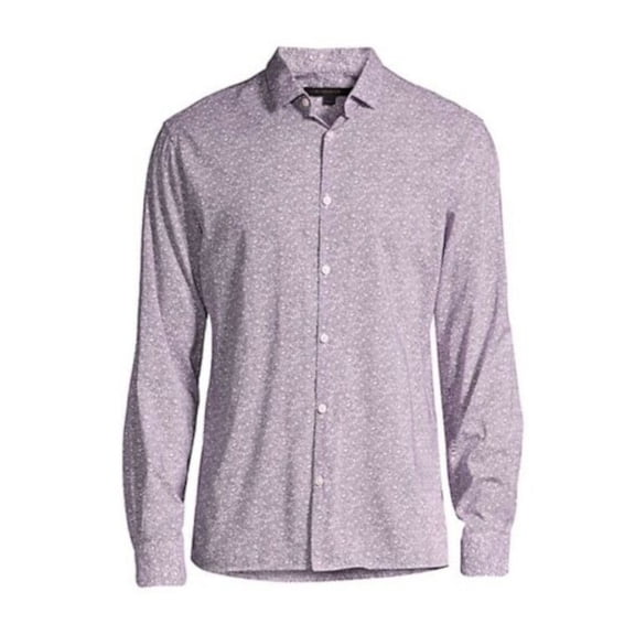 John Varvatos Mens Black Printed Long Sleeve Collared Button Down Shirt XXL