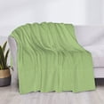 thumbnail image 3 of Rateoe Green Gingham Pattern Flannel Throw Blanket, Ultra-soft Blanket for Bed, Couch, Car, Hypoallergenic Anti-pilling blanket-40"x30"(Horizontal), 3 of 6