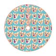 Christmas Tree Skirt, Water Ripple Cute Dog Funny Christmas
