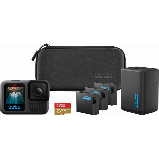 Kit de cámara de acción GoPro HERO13 Black con video 5.3K