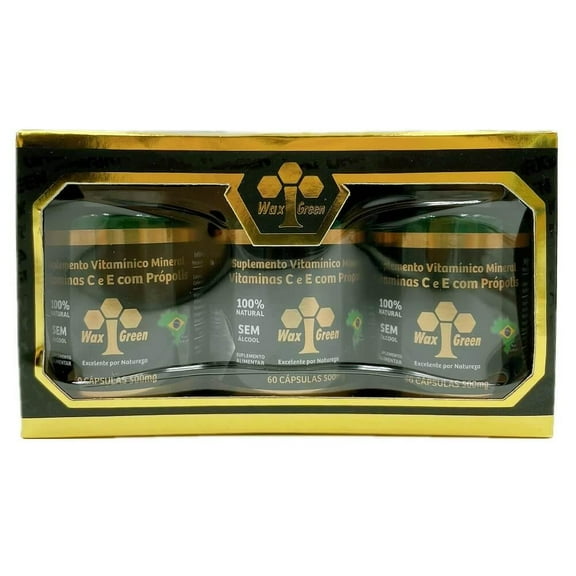 6 Bottles Wax Green Bee Propolis 500mg (60 Capsules)