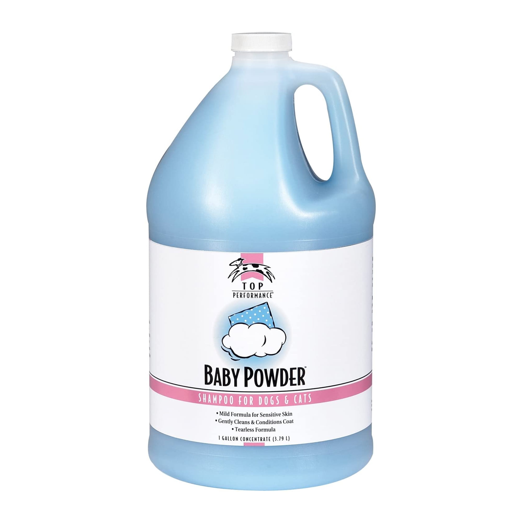 Top Performance Fresh Scent Baby Powder Pet Shampoo for Dogs & Cats, 1 Gal