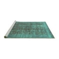 thumbnail image 2 of Ahgly Company Machine Washable Indoor Rectangle Persian Turquoise Blue Bohemian Area Rugs, 5' x 8', 2 of 4