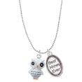 thumbnail image 1 of Delight Jewelry Resin White Snow Owl Best Mom Ever Charm Necklace, 1 of 4