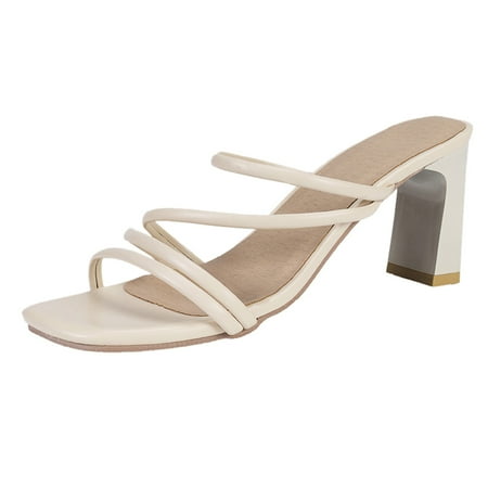

KmaiSchai Wedage Sandals For Women Sandals For Women Ladies Heel High Heel Fish Mouth Rhinestone Sandals Slide Sandals For Women Casual Summer Slip On Shoes For Women Sandals Womens Wide Width Wedge