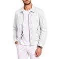 thumbnail image 5 of FchengtaiS Men's Full Zip Up Bomber Jackets Long Sleeve Turndown Collar Lightweight Coat Windproof Outerwear with Zip Pocket, 5 of 7