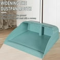 thumbnail image 2 of Fmxomd Plastic Dustpan with Broom Set, Long Handle Dustpan, Heavy Duty Standing Dust Pan with Teeth, Indoor Outdoor Up for Home Kitchen Lobby Room Office, Blue, 2 of 9