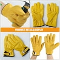 thumbnail image 3 of Milisten 1Par Guantes De Cuero Aislados Para Trabajo Con Antideslizante Y Resistente, 3 of 7