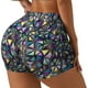 thumbnail image 1 of Fotbe Purple-Gold Triangles Shorts Sin Costuras – Shorts Deportivos de Cintura Alta para Mujer, Elásticos para Gimnasio, Yoga, Running o Ciclismo-Medium, 1 of 8