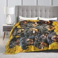 thumbnail image 4 of Wijzvio Rottweiler Dog Throw Blanket Soft Fuzzy Fleece Blanket For Couch Bed Living Room Decoration 50"X40", 4 of 9