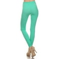 thumbnail image 4 of Women Fleece Lined Leggings Solid High Waist Strechy Leggings Athleisure Pants - Mint, 4 of 6