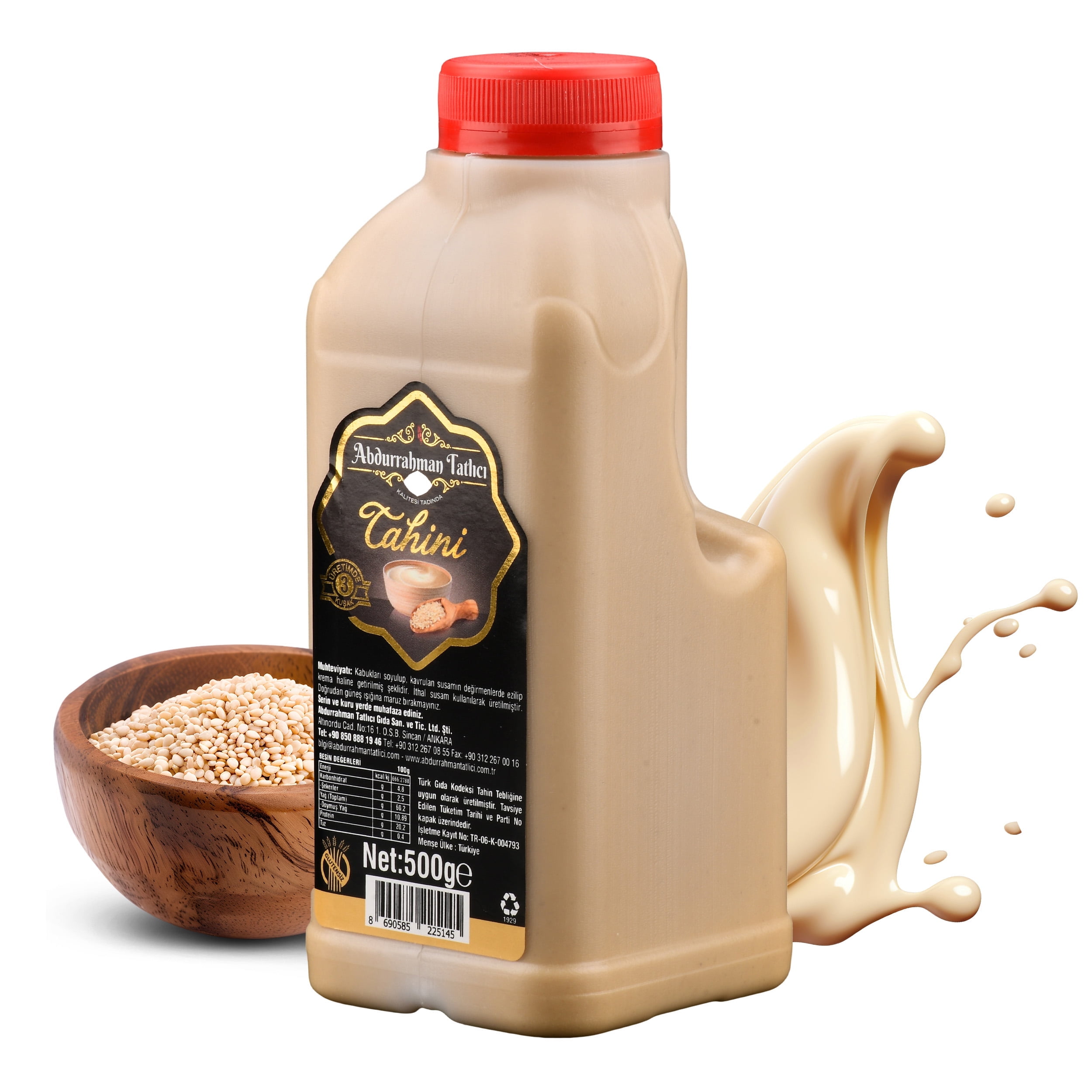 Mighty Sesame Co. Pure Tahini - 6.6 Lb Bulk Pail, 100% Ethiopian Sesame, Gluten Free & Vegan