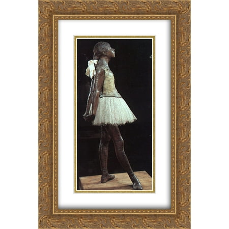 Edgar Degas 2x Matted 16x24 Gold Ornate Framed Art Print 'Young 14 year old Dancer'