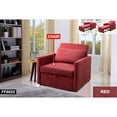 thumbnail image 5 of DOMETOUR Futon Chair Bed Convertible Sleeper Sofa, 3-in-1 Pull Out Sleeper Chair Beds Sofa Bed, Armchair Bed Sleeper for Living Room, Office, Apartment (Red Lint), 5 of 5