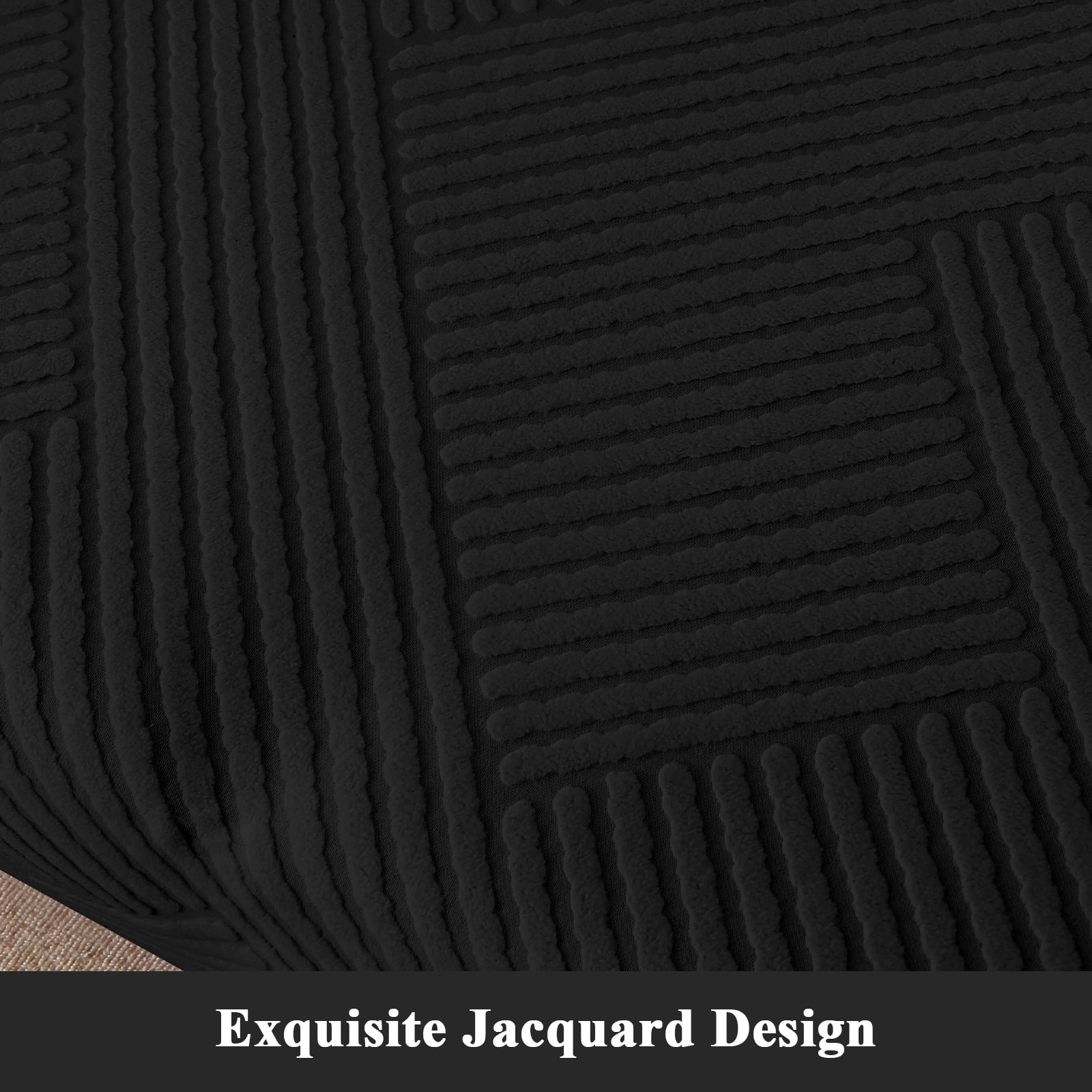 MeyJey Waterproof Sofa Cover, Slipcover for Loveseat Sofa, Stretch Furniture Protector for Kids Dogs Cats Pets, Black
