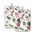 thumbnail image 7 of Yayeee Pot Holders Kitchen Heat Resistant with Pocket 7"x9.8" Cotton Oven Cooking Hot Pads, White Christmas Holly, 7 of 7