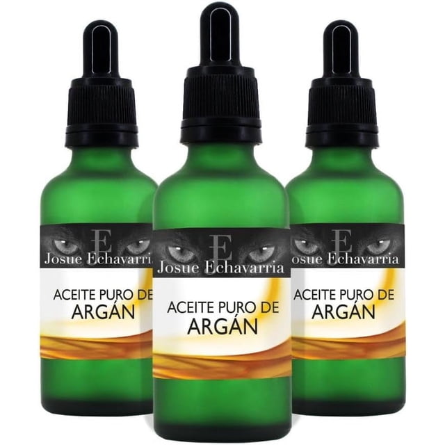 Aceite de Argán para Piel y Cabello 50ml Uso Externo. Orgánico libre de químicos. Altamente hidratante. Kit de 3 frascos