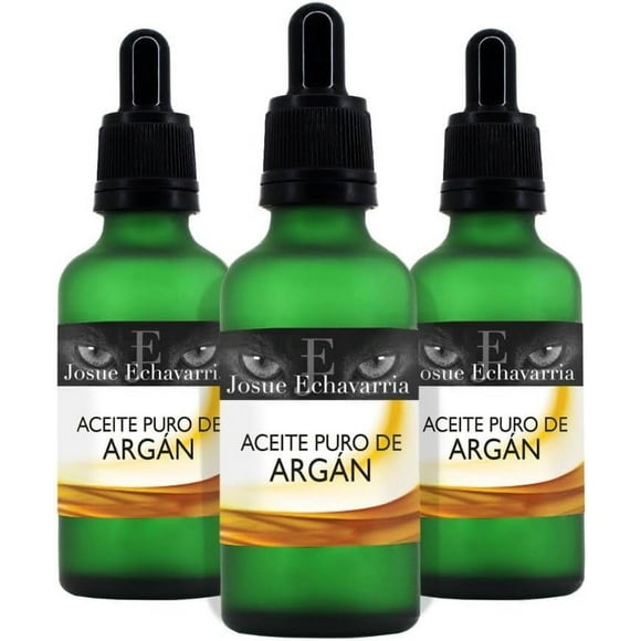 Aceite de Argán para Piel y Cabello 50ml Uso Externo !. Orgánico libre de químicos! . Altamente hidratante. Kit de 3 frascos