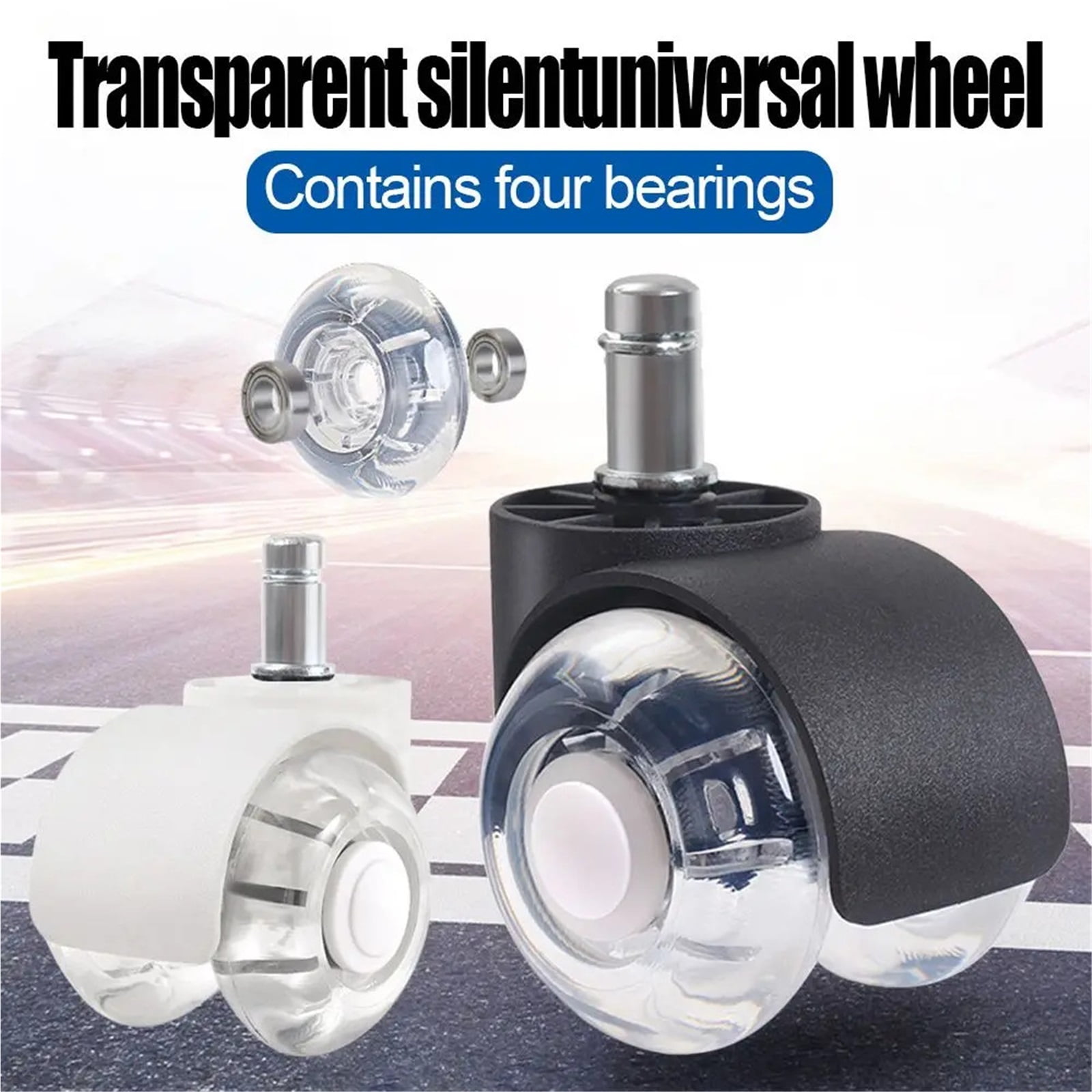 Safe Rollers Wheel Rubber Pulley Mute Wheel Furniture Caster Office Chair Wheels Chair Caster ,Quiet and Smooth