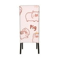 thumbnail image 3 of ZICANCN Pink Cartoon Pig Chair Protectors Seat Covers , Dining Chair Slipcovers for Dining Room Hotel Kitchen Cute Animal, 3 of 8
