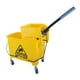 thumbnail image 4 of Cubo para fregona con ruedas, prensa lateral, 42x28x62cm, Material PP ergonómico, amarillo, para limpieza comercial, mango potable, capacidad de 20L, 4 of 8