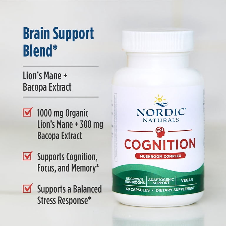 Nordic Naturals, Cognition Mushroom Complex, Lion‚Äôs Mane, Bacopa