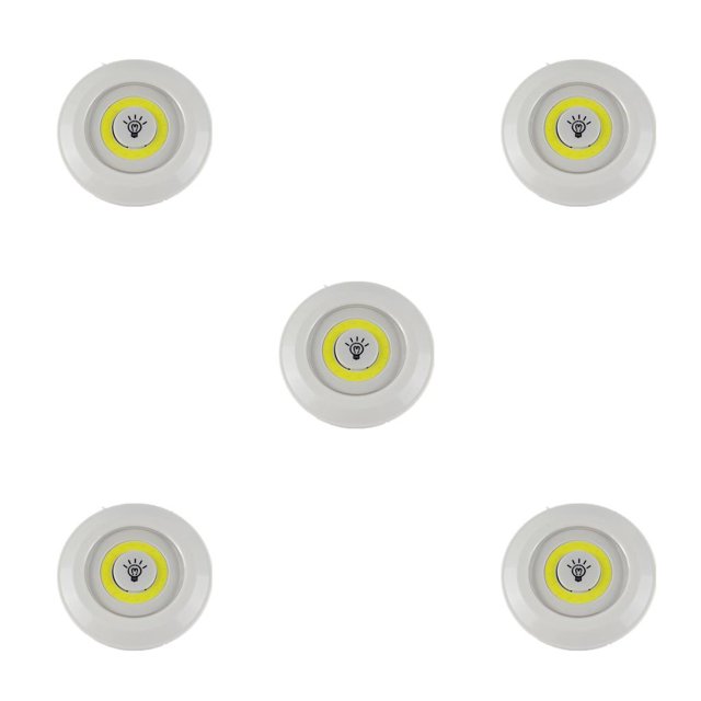 Injueey Debajo de las luces del gabinete Lámpara de atenuación COB Escaleras interiores Cocina Dormitorio Iluminación nocturna Funciona con Type2 NO2