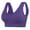Purple, variant on 1PC Plus Size Bras, Women Yoga Solid Sleeveless Cold Shoulder Casual Tanks Blouse Tops Intimates