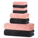 thumbnail image 1 of 8 Packs Toallas de Baño,Juego de Toallas de Baño Super Absorbente y Secado Rápido,Agradable para la Piel Vellón de Coral Toalla para Gimnasio, Hotel y hogar(Negro, Rojo), 1 of 8