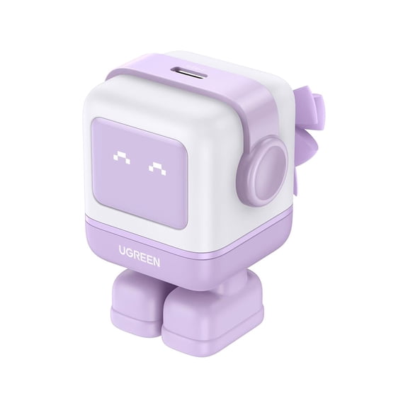 Cargador Tipo C 30W Ugreen Nexode Robot GaN Carga Rápida Lila