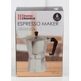 thumbnail image 5 of Home Basics 6 Cup Demitasse Shot Aluminum Stovetop Espresso Maker, Grey, 5 of 5