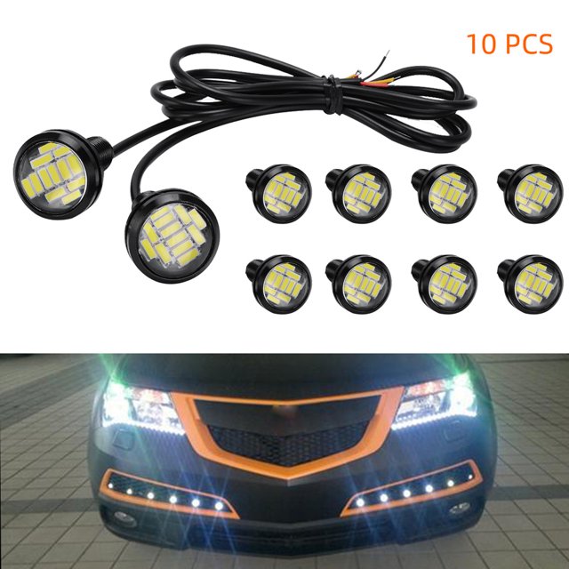 Bombilla LED Eagle Eye de 23 mm, DRL Light Ultra Thin Waterproof Black