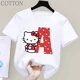 thumbnail image 2 of Camiseta de manga corta de algodón para niños con letras de la A a la Z de Hello Kitty Anime, camiseta suave de Sanrio Summer Girly Heart, regalo de cumpleaños kawaii, 2 of 5