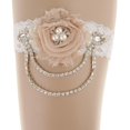 thumbnail image 3 of Liga de Tela Garter Decorativo Mujer Muchacha Accesorios ( Seleccionable) café Macarena liga nupcial de la boda, 3 of 8