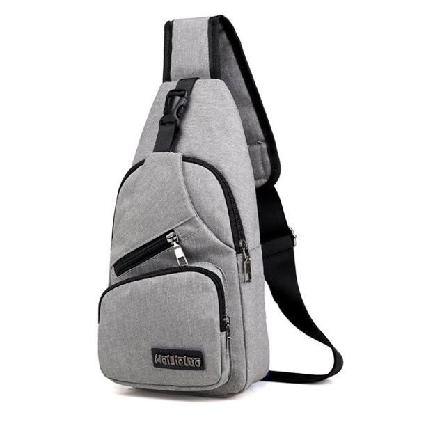 Bolso bandolera bandolera para mujeres y hombres, bolso de pecho, bolso de senderismo con puerto de carga USB MFZFUKR BST3018384-1
