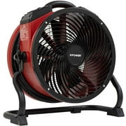 Xpower Axial Air Mover,1/4 hp Motor X-39AR-Red