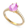thumbnail image 2 of 2.30 Carat (F-G/VS1) Natural Diamond Pink Sapphire Gemstone Classic Ring for Bridal Gift 14K Yellow Gold Size 9.5 by Diamond-Capitals, 2 of 8