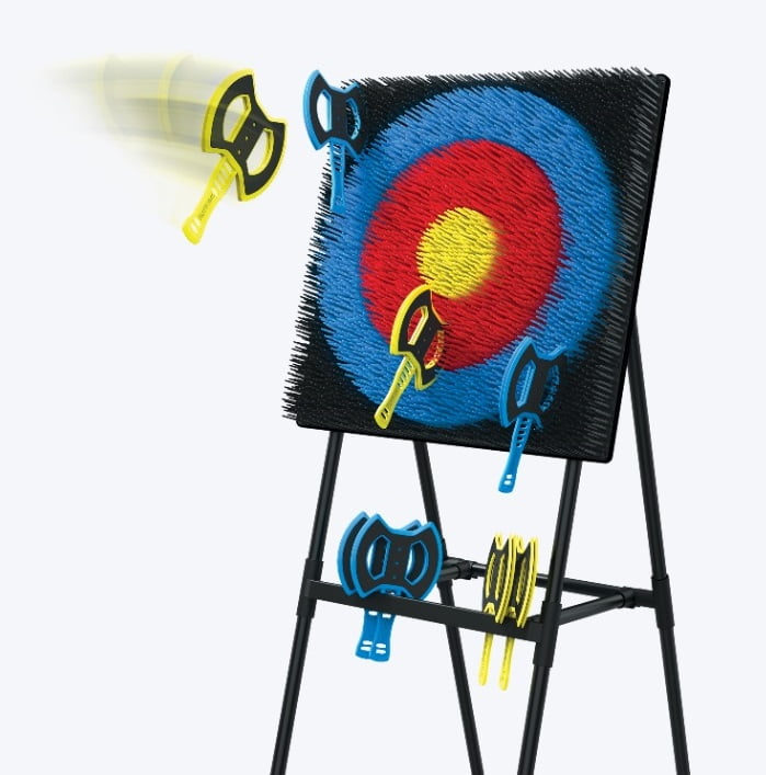 Eastpoint Sports Axe Throwing Target Game, 5ft Tall Sturdy Steel Frame, Includes 8 Throwing Axes