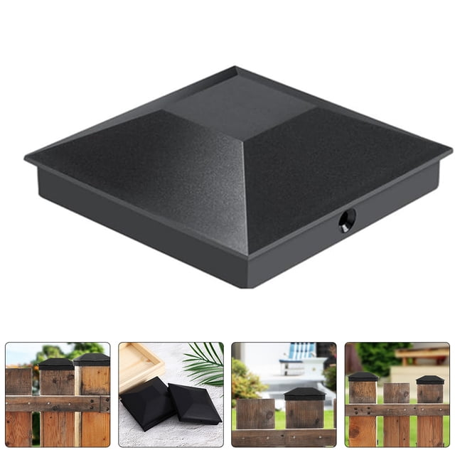 BRIGHTFUFU 12Ud Tapas Para Postes Cuadrados De Madera Negras Para Reemplazo Y Embellecimiento De Cercas