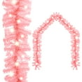 thumbnail image 2 of vidaXL Christmas Garland Artificial LED Lights Pink, 2 of 12
