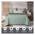 thumbnail image 4 of Edredón Ligero Real Textil + 2 Fundas de Almohada, Juego de Colcha Queen Size, Color Verde/Verde Oscuro, 4 of 7