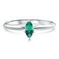 thumbnail image 3 of Pompeii 1/3Ct Emerald Marquise Solitaire Ring 10k Gold Lab Grown (,), 3 of 5