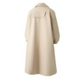 thumbnail image 3 of ZHOUCHANKIDS Men Double Duster Coat, Notched Lapel Trench Coats, Men Long Jacket Windbreaker Windproof Overcoat Khaki XXXL, 3 of 3