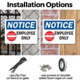 thumbnail image 3 of (2 Pack) Employees Only OSHA Notice Sign 24 Inch X 18 Inch Indoor / Outdoor Rust-Free Aluminum Metal Signs for Workplace, Workshop, and Construction Site, Made in the USA, 3 of 8